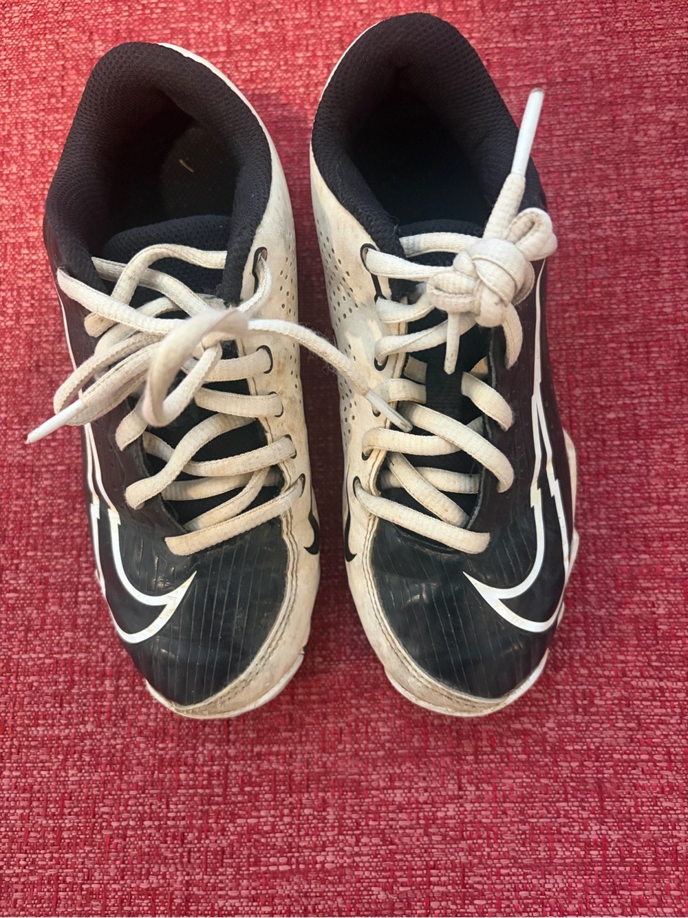 Nike Vapor Baseball Kids Black and White Cleats